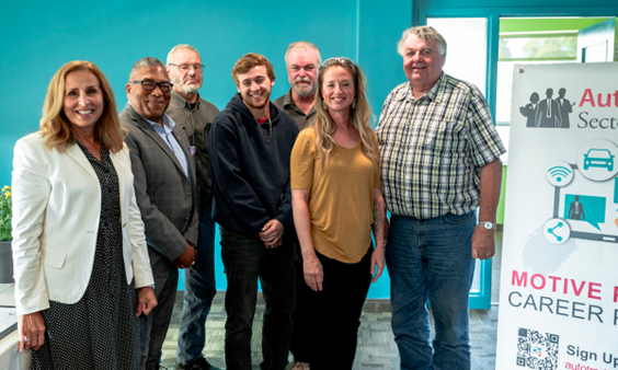 From left, MLAs Lorelei Nichols and Tony Ince, Assessors Craig Caldwell, Travis Atwater, Wade Ryerson, ASC Manager Nikki Barnett and Assessor Wayne Atwater